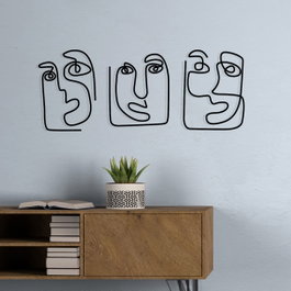 Wallity Abbiocco Escultura de pared de metal negra